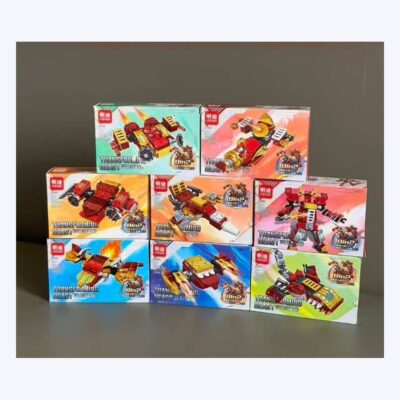 Combo xếp hình 8in2 – Robot chiến đấu & Khủng long