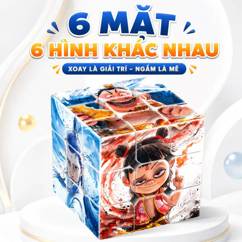 Rubik 6 mặt hình Na Tra 5,7cm — Rubik 6 mặt hình Na Tra 5,7cm