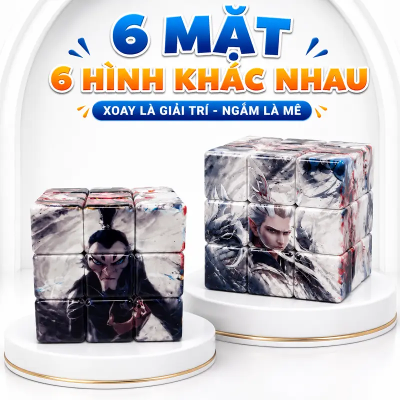 Rubik 6 mặt hình Na Tra 5,7cm — Rubik 6 mặt hình Na Tra 5,7cm