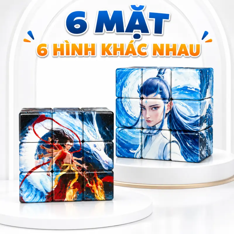 Rubik 6 mặt hình Na Tra 5,7cm — Rubik 6 mặt hình Na Tra 5,7cm