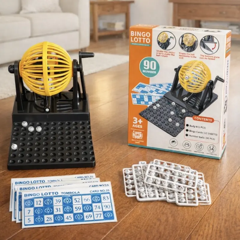 Bộ trò chơi lồng quay Bingo Lotto 90 số — Bộ trò chơi lồng quay Bingo Lotto 90 số