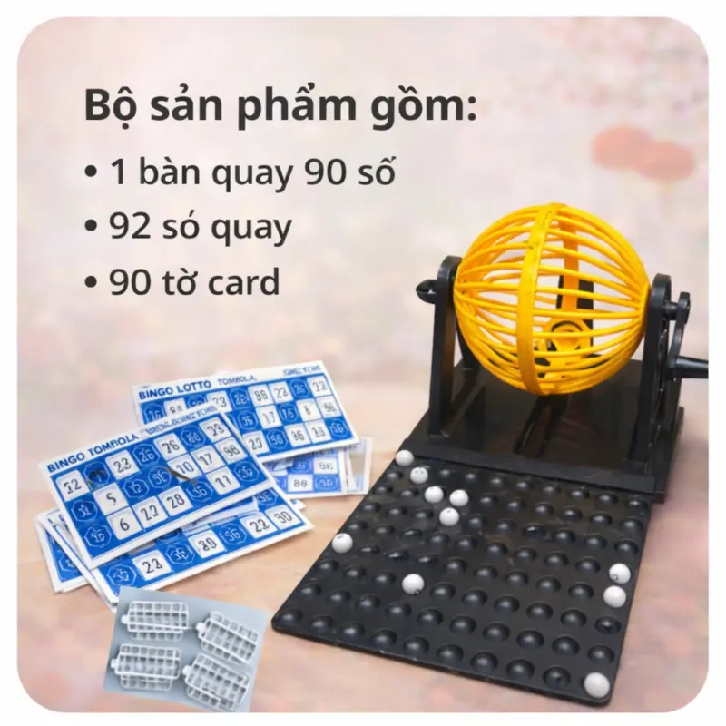 Bộ trò chơi lồng quay Bingo Lotto 90 số — Bộ trò chơi lồng quay Bingo Lotto 90 số