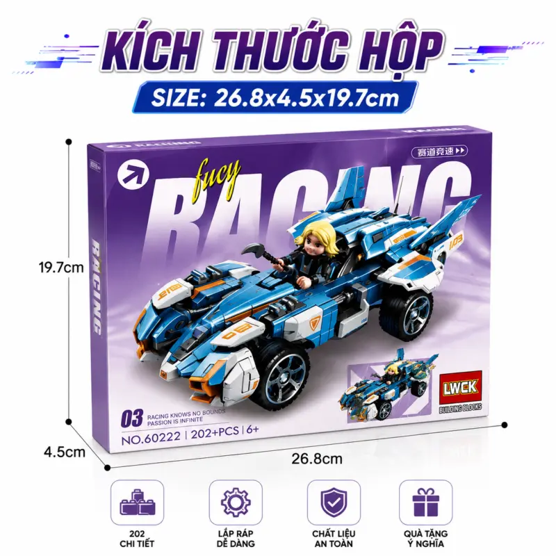 Bộ xếp hình Racing 4 mẫu xe đua — Bộ xếp hình Racing 4 mẫu xe đua