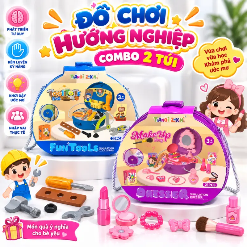 Bộ đồ chơi bác sĩ túi xách dựng thành bàn khám — Bộ đồ chơi bác sĩ túi xách dựng thành bàn khám