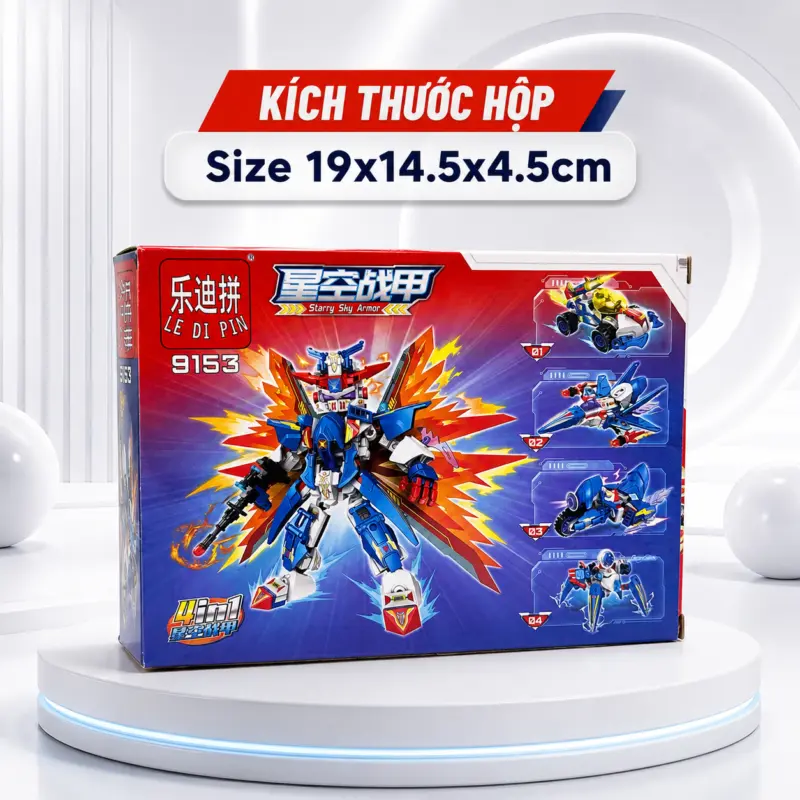 Bộ xếp hình Mecha 4in1 ghép thành robot lớn — Bộ xếp hình Mecha 4in1 ghép thành robot lớn