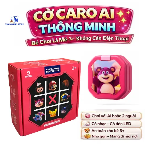 Cờ caro điện tử AI hình gấu 9 chế độ chơi — Cờ caro điện tử AI hình gấu 9 chế độ chơi