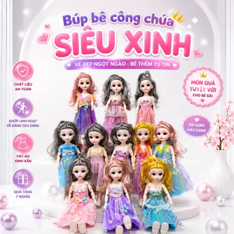 Búp bê công chúa thời trang 30cm khớp cử động