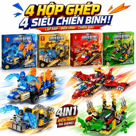 Bộ xếp hình liên minh chiến đấu 4 mẫu