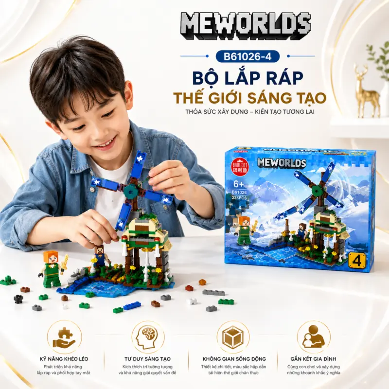 Bộ xếp hình khu rừng mini My World 4 mẫu — Bộ xếp hình khu rừng mini My World 4 mẫu