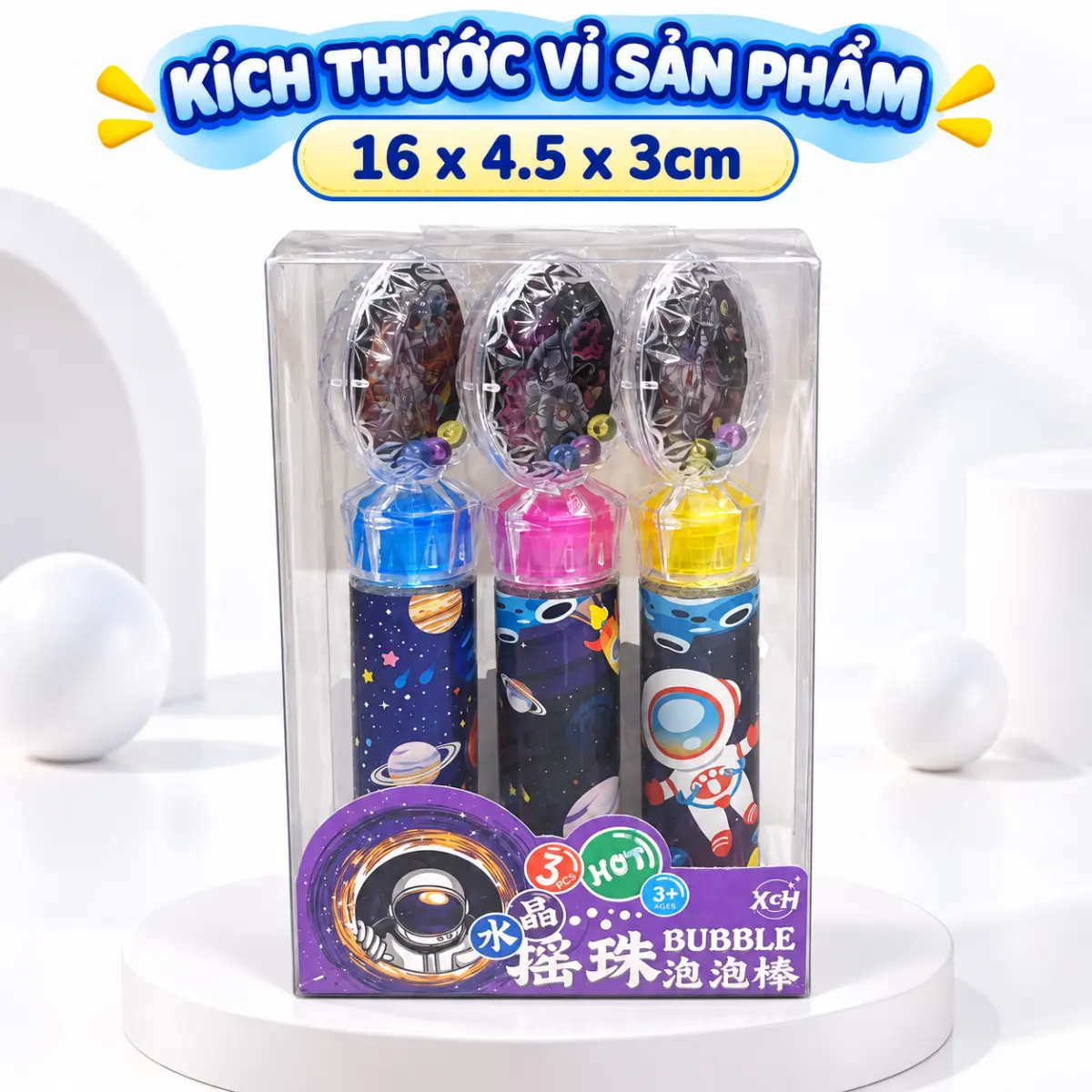 Set 3 Que Thổi Bong Bóng 3D