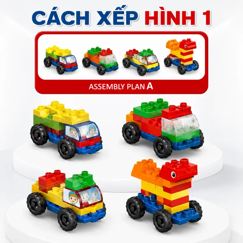 Bộ lắp ghép hình khối 67 chi tiết cho bé — Bộ lắp ghép hình khối 67 chi tiết cho bé