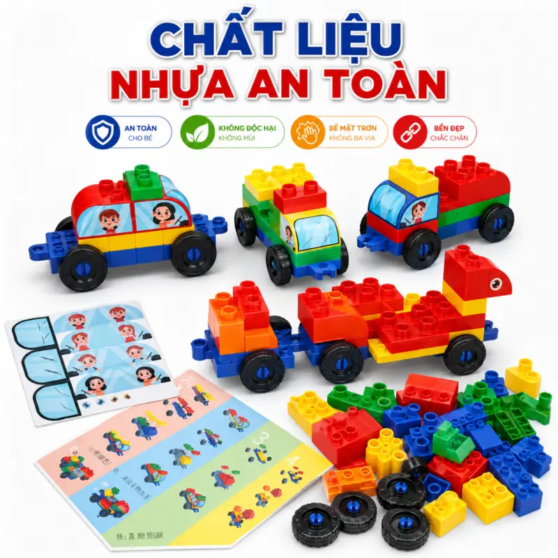 Bộ lắp ghép hình khối 67 chi tiết cho bé — Bộ lắp ghép hình khối 67 chi tiết cho bé