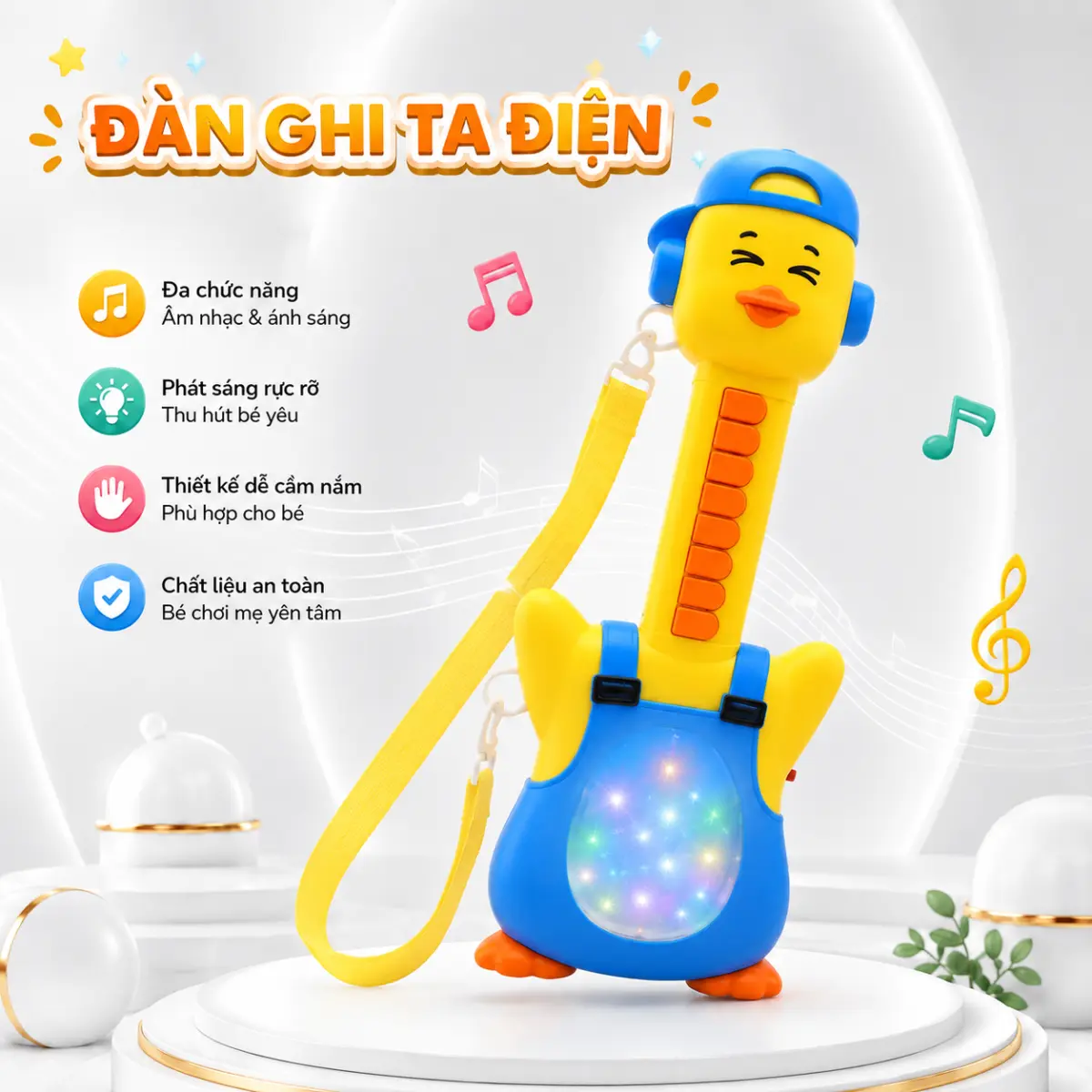 ĐỒ CHƠI TRẺ EM HÌNH ĐÀN GHI-TA ĐIỆN TỬ HÌNH THÚ SIÊU ĐÁNG YÊU