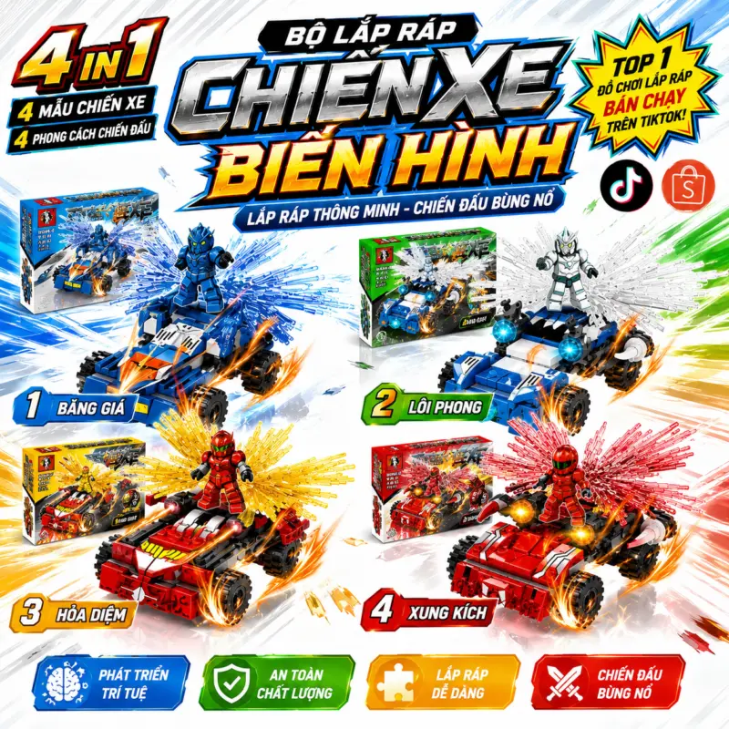 Bộ lắp ghép chiến binh biến hình 4 mẫu — Bộ lắp ghép chiến binh biến hình 4 mẫu