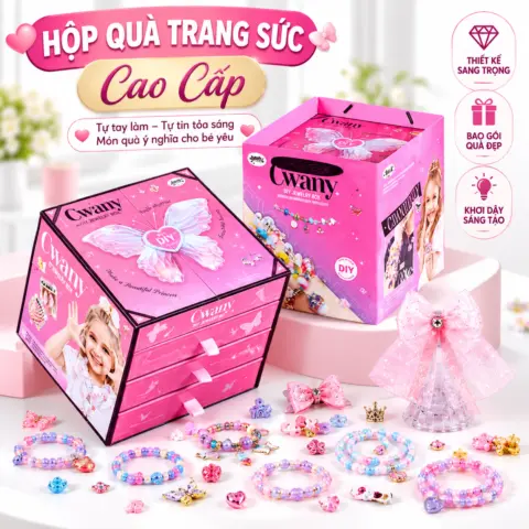 Hộp Quà Trang Sức Diy – Hơn 3000 Hạt & Phụ Kiện, Thỏa Sức Xâu Vòng Sáng Tạo Cho Bé Gái