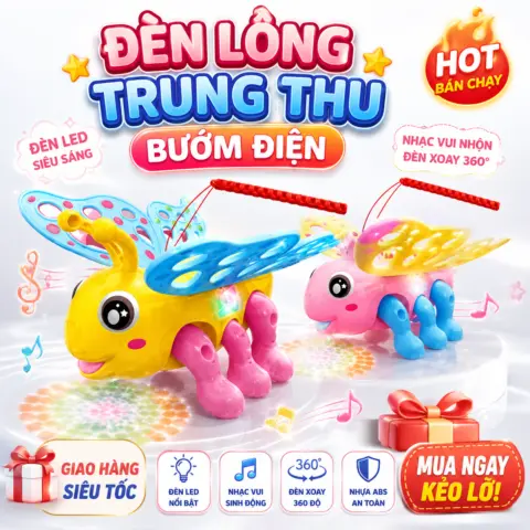 Đèn lồng bướm điện phát sáng có nhạc