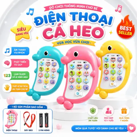 BỘ ĐỒ CHƠI ĐIỆN THOẠI HÌNH CÁ HEO