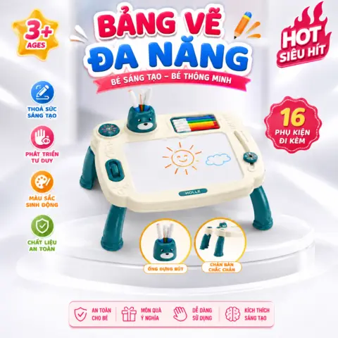 Bảng tập vẽ tập viết đa năng có chân cho bé