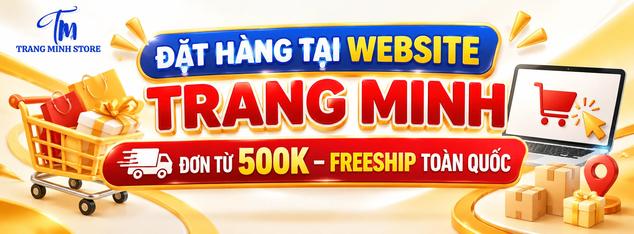 Đặt hàng tại website – Freeship đơn từ 500K