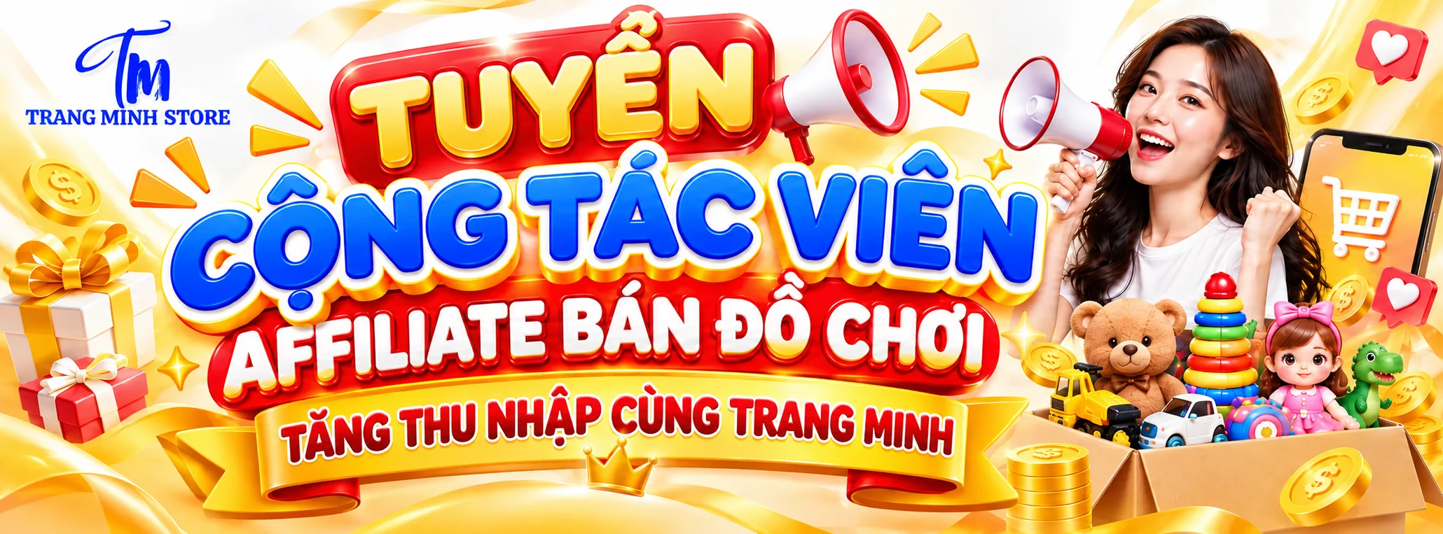 Tuyển cộng tác viên bán đồ chơi